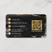 Moderner Gold-Achat-Spa- und Massage-QR-Code Visitenkarte (Rückseite)