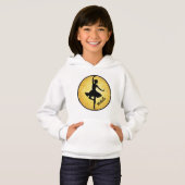Moderner Gold Ballerina Balletanz Personalisiert Hoodie (Vorne ganz)