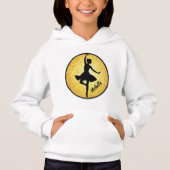 Moderner Gold Ballerina Balletanz Personalisiert Hoodie (Vorderseite)