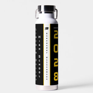 Moderner Gold Black Abschluss Trinkflasche