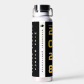 Moderner Gold Black Abschluss Trinkflasche (Rückseite)