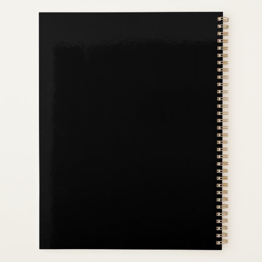 Moderner Gold Black Beruflich Chic Planer (Rückseite)