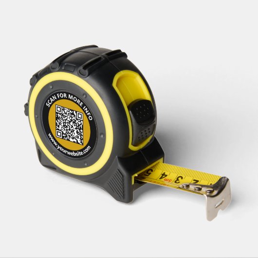 Moderner Gold Black QR Code Benutzerdefinierter we Maßband (Winkel)