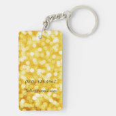 Moderner Gold-Bokeh-Acrylic-Schlüsselanhänger Schlüsselanhänger (Rückseite)