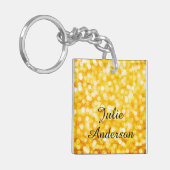 Moderner Gold-Bokeh-Acrylic-Schlüsselanhänger Schlüsselanhänger (Vorderseite links)