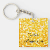 Moderner Gold-Bokeh-Acrylic-Schlüsselanhänger Schlüsselanhänger (Vorderseite)