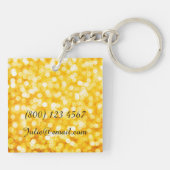 Moderner Gold-Bokeh-Acrylic-Schlüsselanhänger Schlüsselanhänger (Rückseite)