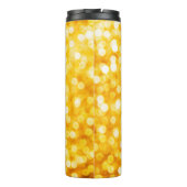 Moderner Gold-Bokeh-Thermaltumor Thermosbecher (Rückseite)
