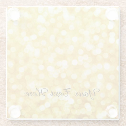 Moderner Gold Bokeh-Untersetzer Glasuntersetzer (Rückseite)