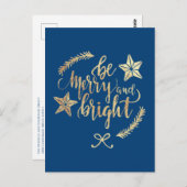 Moderner Gold Client Wertungsurlaub Postkarte (Vorne/Hinten)