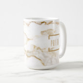 Moderner Gold-Effekt-Marmor-Muster Kaffeetasse (VorderseiteRechts)