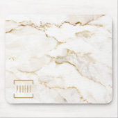 Moderner Gold-Effekt-Marmor-Muster Mousepad (Vorne)