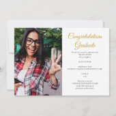 Moderner Gold Foto Abschluss Ankündigung (Rückseite)