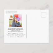 Moderner Gold-Frame-Foto-Abschluss der Graduate Cl Ankündigungspostkarte (Rückseite)