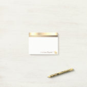 Moderner Gold Glitzer Elephant - Personalisiert Post-it Klebezettel (Auf Schreibtisch)