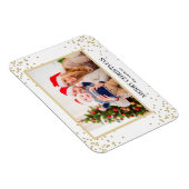 Moderner Gold Glitzer Frohe Weihnachtsfamilie Foto Magnet (Rechte Seite)
