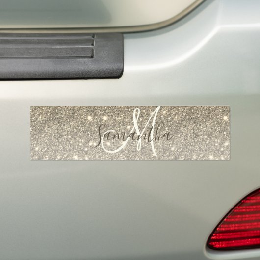 Moderner Gold Glitzer Glitzern Personalisiert Name Autoaufkleber (Auf Auto)