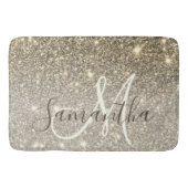 Moderner Gold Glitzer Glitzern Personalisiert Name Badematte (Vorderseite)
