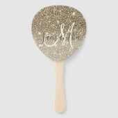 Moderner Gold Glitzer Glitzern Personalisiert Name Fächer (Vorderseite)