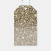 Moderner Gold Glitzer Glitzern Personalisiert Name Geschenkanhänger (Rückseite)