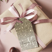 Moderner Gold Glitzer Glitzern Personalisiert Name Geschenkanhänger