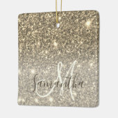 Moderner Gold Glitzer Glitzern Personalisiert Name Keramikornament (Links)