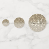 Moderner Gold Glitzer Glitzern Personalisiert Name Konfetti (Vorderseiten)