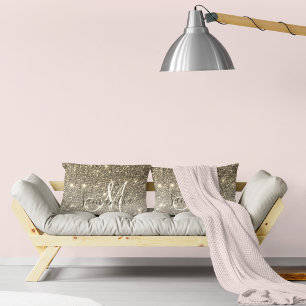 Moderner Gold Glitzer Glitzern Personalisiert Name Lendenkissen