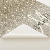 Moderner Gold Glitzer Glitzern Personalisiert Name Sherpadecke (3/4)