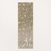 Moderner Gold Glitzer Glitzern Personalisiert Name Yogamatte (Vorderseite)