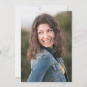 Moderner Gold Glitzer Graduate Cap Foto Abschluss Ankündigung (Rückseite)