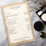 Moderner Gold Glitzer Salon Preisliste Flyer<br><div class="desc">Modernes Gold,  Glitzer,  Salon,  Flyer der Preisliste. Bearbeiten Sie Ihr Produkt in wenigen Minuten,  indem Sie Ihre Daten hinzufügen. Sie können den Schriftart/die Farbe/Position durch "weitere Personalisierung" ändern.</div>