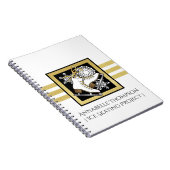 Moderner Gold Glitzer Schwarz-weiß Ice Skaten Notizblock (Rechte Seite)