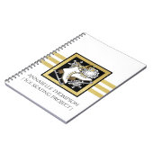 Moderner Gold Glitzer Schwarz-weiß Ice Skaten Notizblock (Linke Seite)