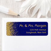 Moderner Gold Glitzer und Royal Blue (Insitu)