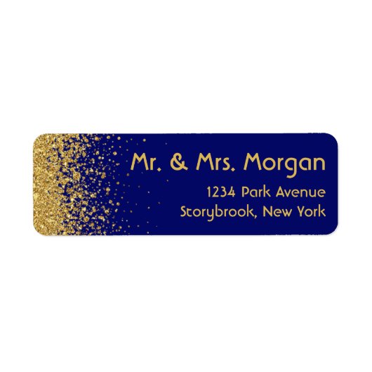 Moderner Gold Glitzer und Royal Blue (Vorne)
