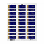 Moderner Gold Glitzer und Royal Blue (Vorne)