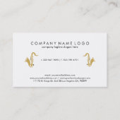 Moderner Gold Glitzer & White Music Lehrer Text Visitenkarte (Rückseite)