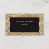 Moderner Gold golden Glitzer stilvoll beruflich Visitenkarte (Vorderseite)