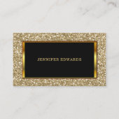Moderner Gold golden Glitzer stilvoll beruflich Visitenkarte (Vorderseite)