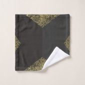 Moderner Gold & Grau Chic Badhandtuch Set (Waschlappen)