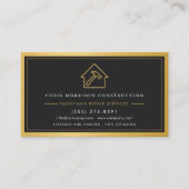 Moderner Gold-Handwerker-QR-Code Schwarz Visitenkarte (Vorderseite)