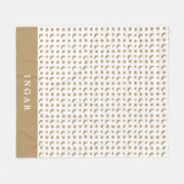 Moderner Gold Monogram Familienurlaub Fleecedecke (Vorderseite (Horizontal))