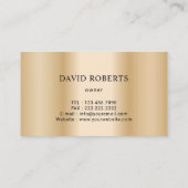Moderner Gold-Reinigungsservice Visitenkarte (Rückseite)