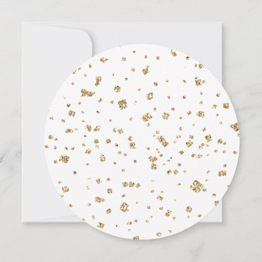 Moderner Gold Retro Vinyl Record Foto Abschluss Einladung (Rückseite)