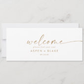 Moderner Gold Script-Hanging-Chart-Header (Vorderseite)