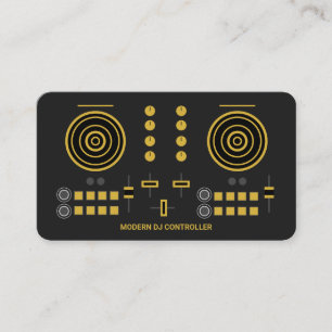Moderner Gold-Tone DJ Controller 2020 Visitenkarte