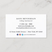 Moderner Gold- und Black-Riding-Lehrer Visitenkarte (Rückseite)