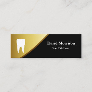 Moderner Gold- und Gray Dental Assistentin Mini Visitenkarte