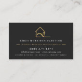 Moderner Gold- und Schwarzmalservice-QR-Code Visitenkarte (Vorderseite)